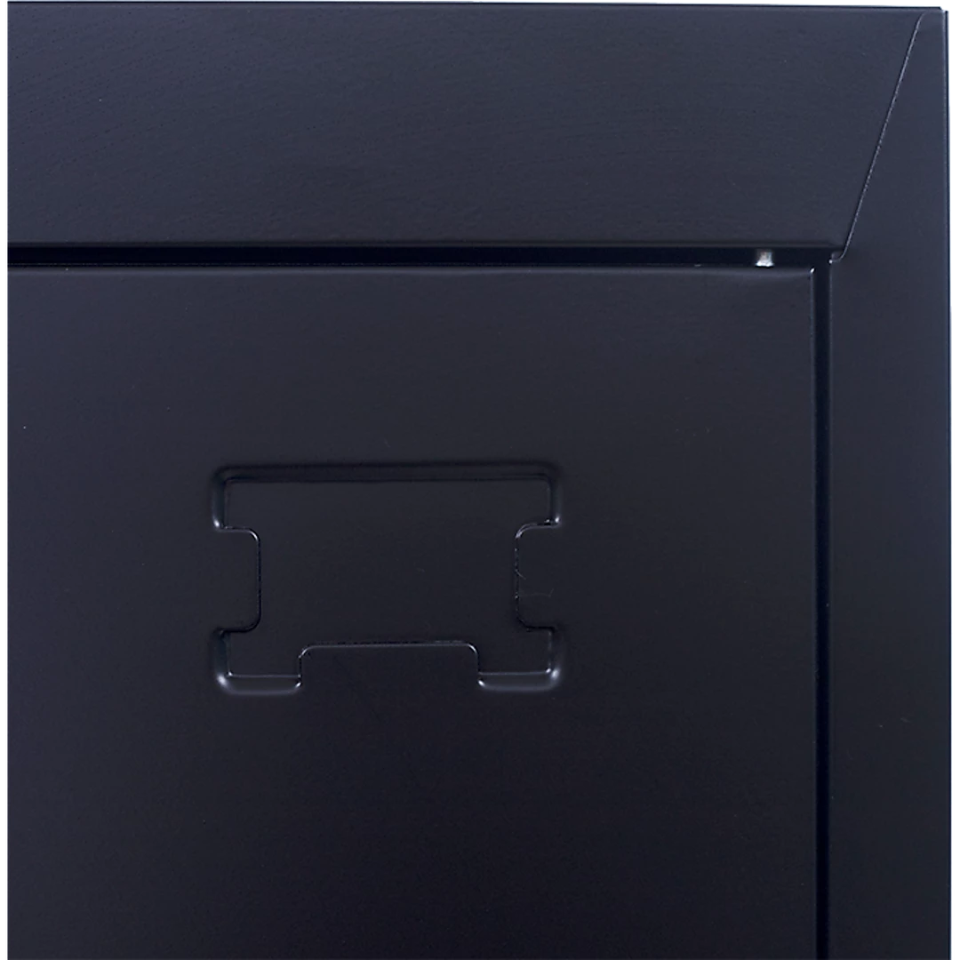 Salvatore Angelotti Furniture Black 2-Door Locker For Office Gym Shed School Home Storage - Standard Lock With 2 Keys