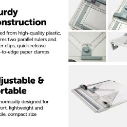 Randy & Travis Machinery A3 Drawing Board Table With Parallel Motion And Adjustable Angle Drafting Games & Hobbies