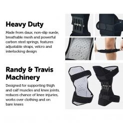 Randy & Travis Machinery Power Knee Stabiliser Pad Lift Joint Support Powerful Rebound Spring Force Sports & Fitness
