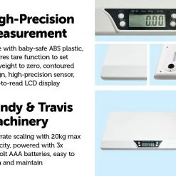 Randy & Travis Machinery Electronic Digital Baby Scale Weight Scales Monitor Tracker Pet Home & Lifestyle