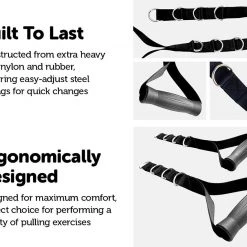 Randy & Travis Machinery Sports & Fitness 2x Adjustable Nylon Handles