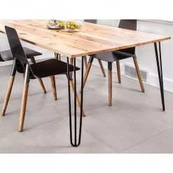 Randy & Travis Machinery Furniture Set Of 4 Industrial 3-Rod Retro Hairpin Table Legs 12mm Steel Bench Desk - 71cm