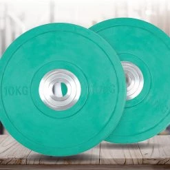 Randy & Travis Machinery 2x10kg PRO Olympic Rubber Bumper Weight Plate Sports & Fitness