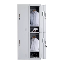 Salvatore Angelotti Grey Four-Door Office Gym Shed Storage Locker- Standard Lock With 2 Keys Furniture