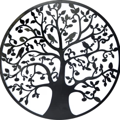 Randy & Travis Machinery Home & Lifestyle 60cm Black Tree Of Life Wall Art Hanging Metal Iron Sculpture Garden