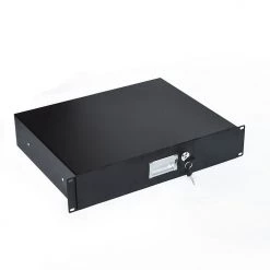 Randy & Travis Machinery 19" Rack Mount 2U Steel Plate DJ Drawer Equipment Cabinet Locking Lockable Furniture