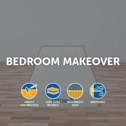 Palermo Furniture Single 25cm Gel Memory Foam Mattress Dual-Layered - CertiPUR-US