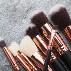 Randy & Travis Machinery Home & Lifestyle Soft 15Pcs Pro Face Powder Makeup Brushes Set Eyeshader Blending Highlight Tools