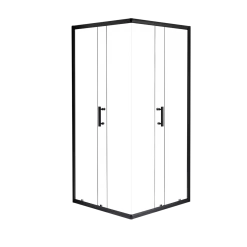 Della Francesca 1000 X 800mm Sliding Door Nano Safety Glass Shower Screen In Black