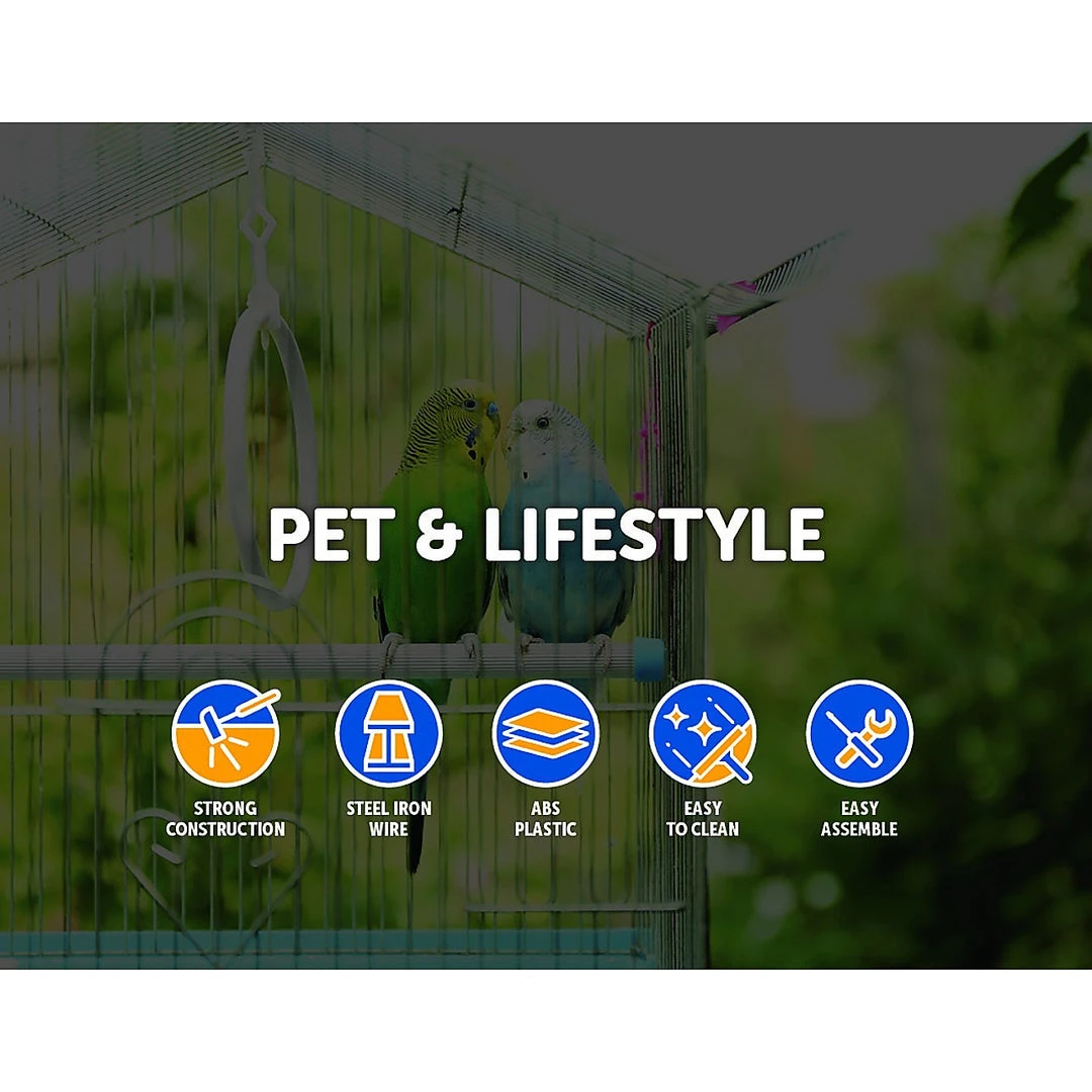 Randy & Travis Machinery Home & Lifestyle 95cm Bird Cage Canary Parakeet Cockatiel LoveBird Finch Bird Cage
