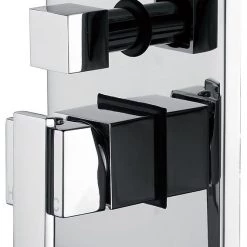 Della Francesca DIY & Renovation Chrome Bathroom Shower Wall Mixer Diverter W/ WaterMark