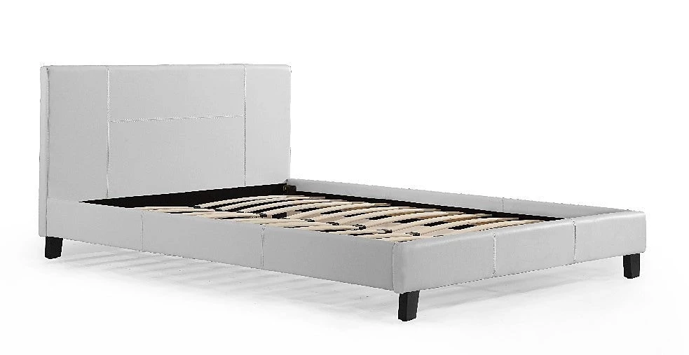 Palermo Double Bed Frame White PU Leather Furniture