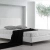 Palermo Queen Bed Frame White PU Leather Furniture