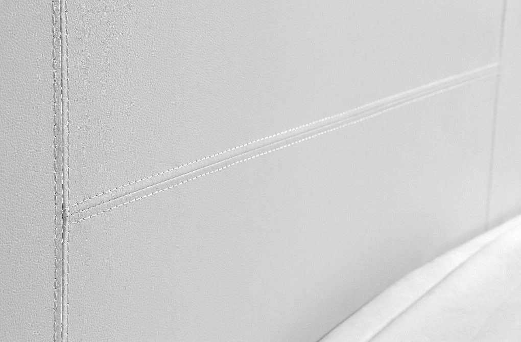 Palermo Double Bed Frame White PU Leather Furniture