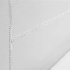 Palermo King Bed Frame White PU Leather