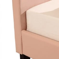 Palermo Single Bed Frame Pink PU Leather