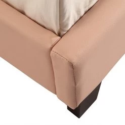 Palermo Single Bed Frame Pink PU Leather