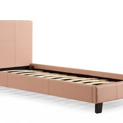 Palermo Single Bed Frame Pink PU Leather