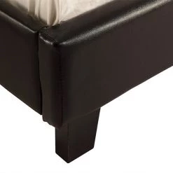 Palermo Single Bed Frame Black PU Leather