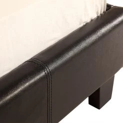 Palermo Single Bed Frame Black PU Leather