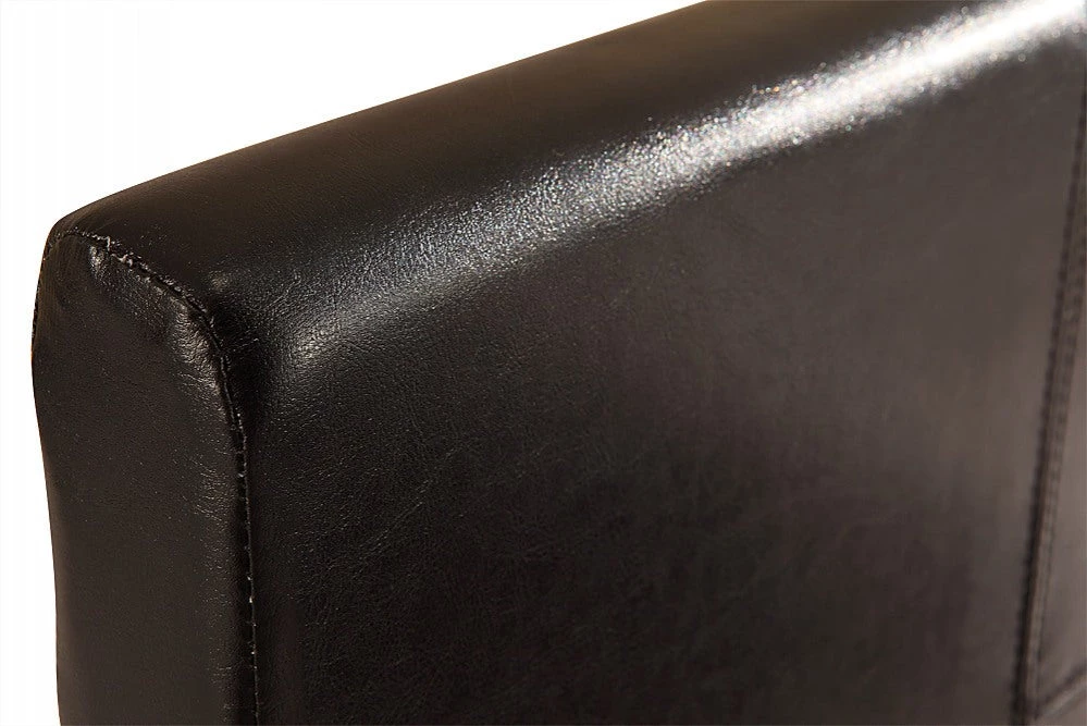 Palermo Single Bed Frame Black PU Leather