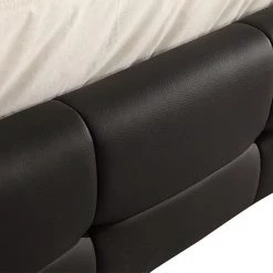 Palermo Queen Black PU Leather Deluxe Bed Frame