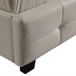 Palermo Double White PU Leather Deluxe Bed Frame