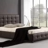 Palermo Furniture Double Brown PU Leather Deluxe Bed Frame