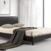 Palermo Double Bed Frame Black PU Leather Furniture