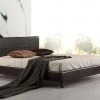 Palermo Queen Bed Frame Brown PU Leather