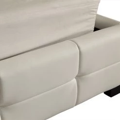 Palermo King White PU Leather Deluxe Bed Frame Furniture