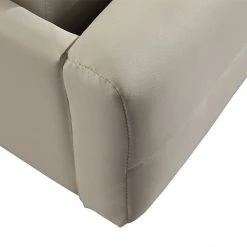 Palermo King White PU Leather Deluxe Bed Frame Furniture