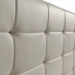 Palermo King White PU Leather Deluxe Bed Frame Furniture