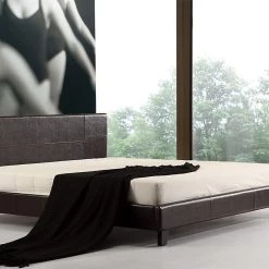 Palermo King Bed Frame Brown PU Leather Furniture