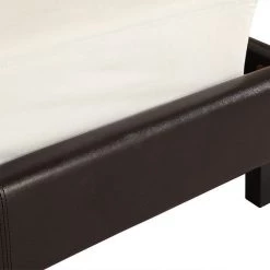 Palermo King Bed Frame Brown PU Leather Furniture