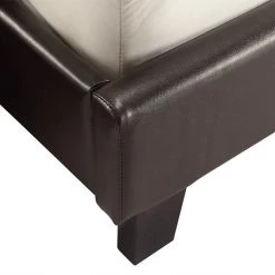Palermo King Bed Frame Brown PU Leather Furniture