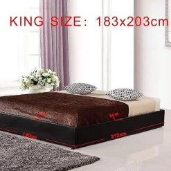 Palermo Furniture PU Leather King Bed Ensemble Frame