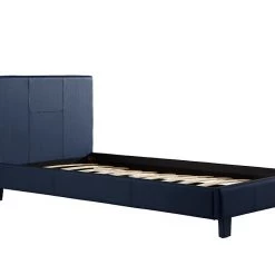 Palermo Single Bed Frame Blue PU Leather Furniture
