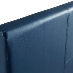 Palermo Single Bed Frame Blue PU Leather Furniture