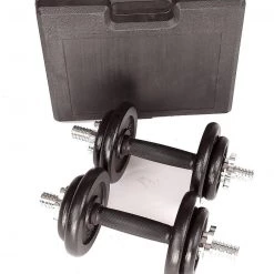 Randy & Travis Machinery 20kg Black Dumbbell Set With Carrying Case