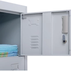 Salvatore Angelotti Grey 6-Door Locker For Office Gym Shed School Home Storage - Standard Lock With 2 Keys Furniture
