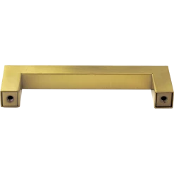 Randy & Travis Machinery 15x Brushed Brass Drawer Pulls Kitchen Cabinet Handles - Gold Finish 96mm