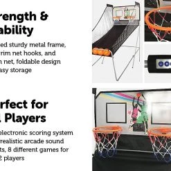 Randy & Travis Machinery Arcade Basketball Game 2-Player Electronic Sports Games & Hobbies