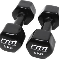 Randy & Travis Machinery 5kg Dumbbells Pair PVC Hand Weights PVC Coated