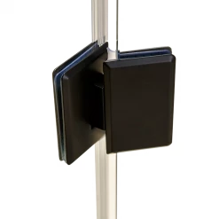 1000 X 1000mm Frameless 10mm Glass Shower Screen By Della Francesca Black Hinges/Brackets And Round Handle DIY & Renovation