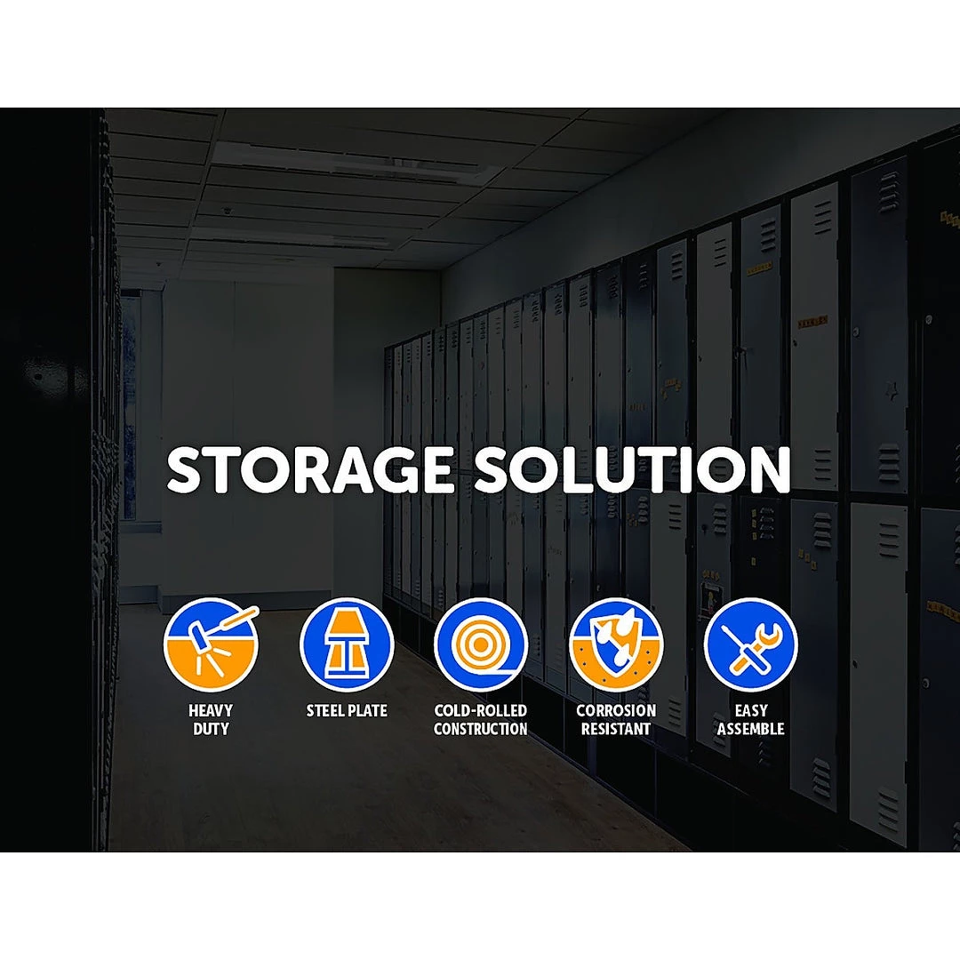 Salvatore Angelotti Black One-Door Office Gym Shed Clothing Locker Cabinet - Padlock-operated Furniture