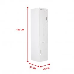 Salvatore Angelotti Grey Two-Door L-shaped Office Gym Shed Storage Locker - 3-Digit Combination Lock