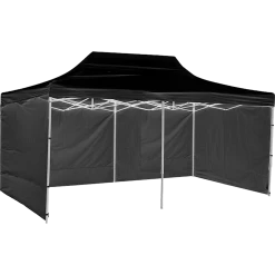 Randy & Travis Machinery 3x6m Popup Gazebo Party Tent Marquee Black