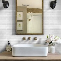 Randy & Travis Machinery DIY & Renovation Tiles 3D Peel And Stick Wall Tile Subway White (30 X 30cm X 10 Sheets)