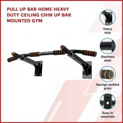 Randy & Travis Machinery Sports & Fitness Pull Up Bar Home Heavy Duty Ceiling Chin Up Bar Mounted Gym